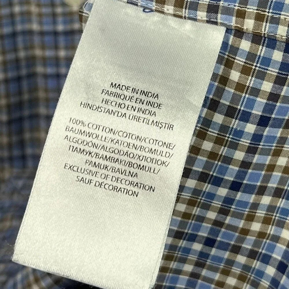Ralph Lauren Blue Multicolor Button Down Dress Shirt Sz Large Stretch Cotton - Picture 6 of 7